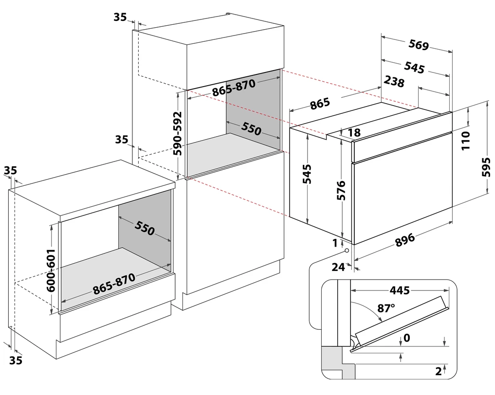 ARISTON GGSM53IXA30 90CM OVEN FULL GAS MANUAL TIMER ICON HOME آیکون هوم